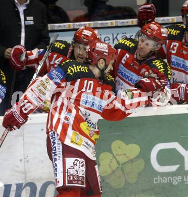 EBEL. Eishockey Bundesliga. KAC gegen EC Salzburg. Torjubel Warren Norris. Klagenfurt, am 31.3.2009.
Foto: Kuess 

---
pressefotos, pressefotografie, kuess, qs, qspictures, sport, bild, bilder, bilddatenbank