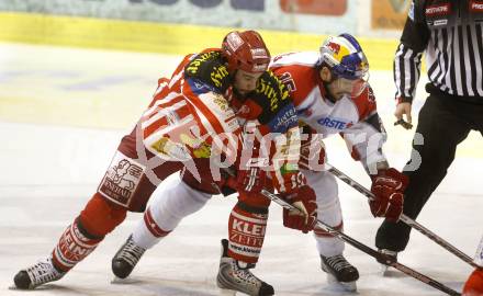 EBEL. Eishockey Bundesliga. KAC gegen EC Salzburg. Warren Norris,  (KAC), LATUSA Manuel (Salzburg). Klagenfurt, am 31.3.2009.
Foto: Kuess 

---
pressefotos, pressefotografie, kuess, qs, qspictures, sport, bild, bilder, bilddatenbank