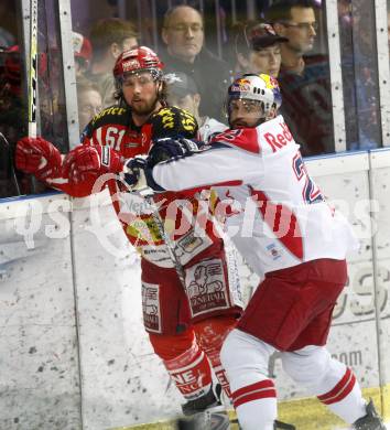 EBEL. Eishockey Bundesliga. EC Red Bull Salzburg gegen  KAC. HARAND Christoph (KAC), JULIEN Stephane (Salzburg). Salzburg, am 2.4.2009.
Foto: Kuess 

---
pressefotos, pressefotografie, kuess, qs, qspictures, sport, bild, bilder, bilddatenbank