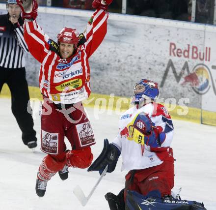 EBEL. Eishockey Bundesliga. EC Red Bull Salzburg gegen  KAC. Torjubel CRAIG Michael (KAC), PARISE Jordan (Salzburg). Salzburg, am 2.4.2009.
Foto: Kuess 

---
pressefotos, pressefotografie, kuess, qs, qspictures, sport, bild, bilder, bilddatenbank