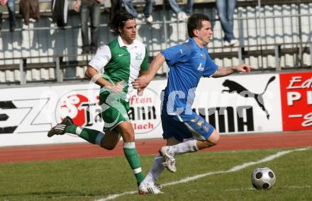 Fussball Kaerntner Liga. VSV gegen Landskron. Jozef Andrej (VSV), Preissl Stefan (Landskron). Villach, am 4.4. 2009.
Foto: Kuess

---
pressefotos, pressefotografie, kuess, qs, qspictures, sport, bild, bilder, bilddatenbank