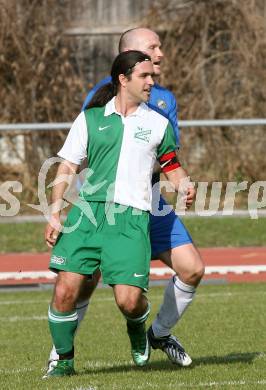 Fussball Kaerntner Liga. VSV gegen Landskron. Morak Andreas  (VSV), Gilgenreiner Thomas  (Landskron). Villach, am 4.4. 2009.
Foto: Kuess

---
pressefotos, pressefotografie, kuess, qs, qspictures, sport, bild, bilder, bilddatenbank