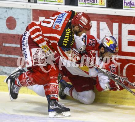 EBEL. Eishockey Bundesliga. KAC gegen EC Salzburg.  CRAIG Michael (KAC), LATUSA Manuel (Salzburg). Klagenfurt, am 5.4.2009.
Foto: Kuess 

---
pressefotos, pressefotografie, kuess, qs, qspictures, sport, bild, bilder, bilddatenbank