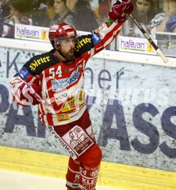 EBEL. Eishockey Bundesliga. KAC gegen EC Salzburg. Torjubel SCHNEIDER Andrew (KAC). Klagenfurt, am 5.4.2009.
Foto: Kuess 

---
pressefotos, pressefotografie, kuess, qs, qspictures, sport, bild, bilder, bilddatenbank