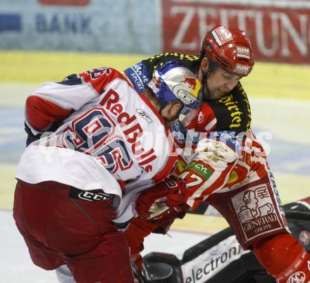 EBEL. Eishockey Bundesliga. KAC gegen EC Salzburg. TORY Jeffrey (KAC), ULMER Martin (Salzburg). Klagenfurt, am 5.4.2009.
Foto: Kuess 

---
pressefotos, pressefotografie, kuess, qs, qspictures, sport, bild, bilder, bilddatenbank