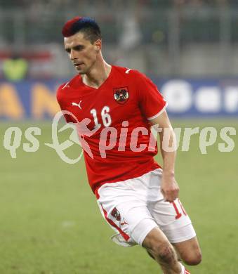 Fussball WM Qualifikationsspiel. Oesterreich gegen Rumaenien. Paul Scharner  (Oesterreich). Hypo Group Arena, Klagenfurt, am 1.4. 2009.
Foto: Kuess

---
pressefotos, pressefotografie, kuess, qs, qspictures, sport, bild, bilder, bilddatenbank