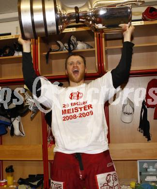 EBEL. Eishockey Bundesliga. KAC gegen EC Salzburg. Jubel Meister KAC, CRAIG Michael. Klagenfurt, am 5.4.2009.
Foto: Kuess 

---
pressefotos, pressefotografie, kuess, qs, qspictures, sport, bild, bilder, bilddatenbank