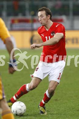 Fussball WM Qualifikationsspiel. Oesterreich gegen Rumaenien. Manuel Ortlechner,  (Oesterreich). Hypo Group Arena, Klagenfurt, am 1.4. 2009.
Foto: Kuess

---
pressefotos, pressefotografie, kuess, qs, qspictures, sport, bild, bilder, bilddatenbank