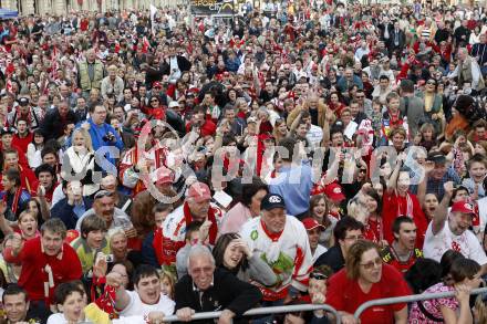 EBEL. Eishockey Bundesliga. KAC Meisterfeier. Fans. Klagenfurt, am 7.4.2009.
Foto: Kuess 

---
pressefotos, pressefotografie, kuess, qs, qspictures, sport, bild, bilder, bilddatenbank