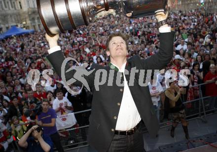 EBEL. Eishockey Bundesliga. KAC Meisterfeier. Kirk Furey. Klagenfurt, am 7.4.2009.
Foto: Kuess 

---
pressefotos, pressefotografie, kuess, qs, qspictures, sport, bild, bilder, bilddatenbank