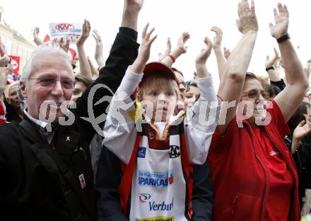 EBEL. Eishockey Bundesliga. KAC Meisterfeier. Fans. Klagenfurt, am 7.4.2009.
Foto: Kuess 

---
pressefotos, pressefotografie, kuess, qs, qspictures, sport, bild, bilder, bilddatenbank