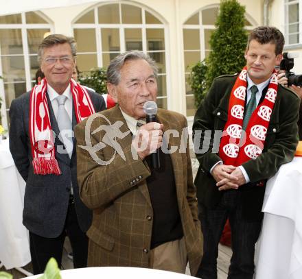 EBEL. Eishockey Bundesliga. KAC Meisterfeier. Harald Scheucher, Hans Wagner, Christian Scheider. Klagenfurt, am 7.4.2009.
Foto: Kuess 

---
pressefotos, pressefotografie, kuess, qs, qspictures, sport, bild, bilder, bilddatenbank