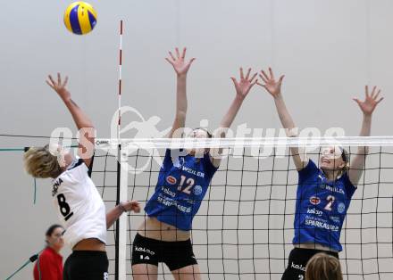 Volleyball. ATSC Wildcats gegen SVS Post. KOROBKOVA Natalia, FLETCHER Kim (Wildcats). Klagenfurt, 9.4.2009.
Foto: Kuess 

---
pressefotos, pressefotografie, kuess, qs, qspictures, sport, bild, bilder, bilddatenbank