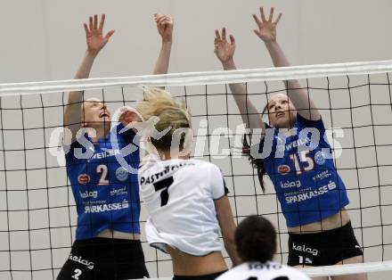 Volleyball. ATSC Wildcats gegen SVS Post. FLETCHER Kim, STIDHAM Missie (Wildcats). Klagenfurt, 9.4.2009.
Foto: Kuess 

---
pressefotos, pressefotografie, kuess, qs, qspictures, sport, bild, bilder, bilddatenbank