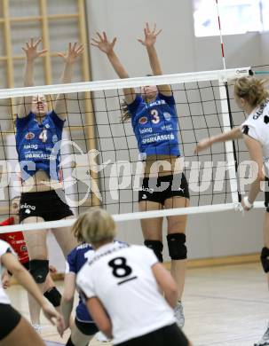 Volleyball. ATSC Wildcats gegen SVS Post. Samira Mauch, GORBACH Lina (Wildcats). Klagenfurt, 9.4.2009.
Foto: Kuess 

---
pressefotos, pressefotografie, kuess, qs, qspictures, sport, bild, bilder, bilddatenbank