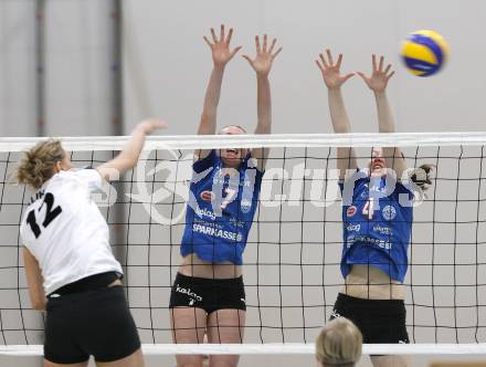 Volleyball. ATSC Wildcats gegen SVS Post. Lauren Evans, Samira Mauch  (Wildcats). Klagenfurt, 9.4.2009.
Foto: Kuess 

---
pressefotos, pressefotografie, kuess, qs, qspictures, sport, bild, bilder, bilddatenbank