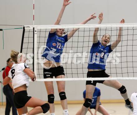 Volleyball. ATSC Wildcats gegen SVS Post. KOROBKOVA Natalia, FLETCHER Kim (Wildcats). Klagenfurt, 9.4.2009.
Foto: Kuess 

---
pressefotos, pressefotografie, kuess, qs, qspictures, sport, bild, bilder, bilddatenbank