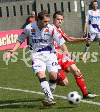 Fussball. Regionalliga Mitte. SAK gegen GAK. Dlopst Christian (SAK), Rauter Herbert (GAK). Klagenfurt, am 11.4. 2009.
Foto: Kuess

---
pressefotos, pressefotografie, kuess, qs, qspictures, sport, bild, bilder, bilddatenbank