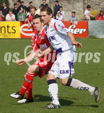 Fussball. Regionalliga Mitte. SAK gegen GAK. Dlopst Christian (SAK), Rauter Herbert (GAK). Klagenfurt, am 11.4. 2009.
Foto: Kuess

---
pressefotos, pressefotografie, kuess, qs, qspictures, sport, bild, bilder, bilddatenbank