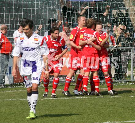 Fussball. Regionalliga Mitte. SAK gegen GAK. Torjubel (GAK). Klagenfurt, am 11.4. 2009.
Foto: Kuess

---
pressefotos, pressefotografie, kuess, qs, qspictures, sport, bild, bilder, bilddatenbank