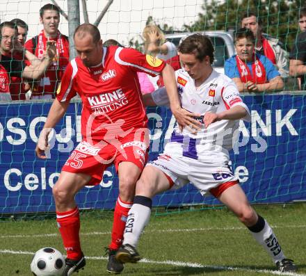 Fussball. Regionalliga Mitte. SAK gegen GAK. Lausegger Patrick (SAK), Toth Hannes (GAK). Klagenfurt, am 11.4. 2009.
Foto: Kuess

---
pressefotos, pressefotografie, kuess, qs, qspictures, sport, bild, bilder, bilddatenbank