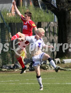 Fussball. Regionalliga Mitte. SAK gegen GAK.  Partl Rene (SAK), Deutschmann Christian (GAK). Klagenfurt, am 11.4. 2009.
Foto: Kuess

---
pressefotos, pressefotografie, kuess, qs, qspictures, sport, bild, bilder, bilddatenbank