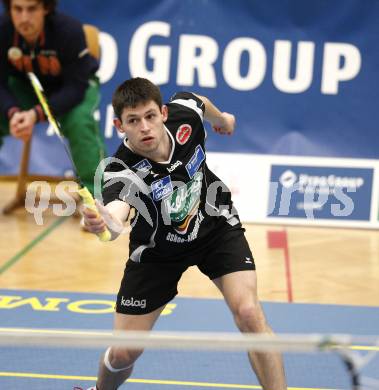 Badminton Bundesliga. ASKOE Kelag Kaernten gegen Traun. Stilyan Makarski (Kaernten). Klagenfurt, am 28.3.2009.
Foto: Kuess
---
pressefotos, pressefotografie, kuess, qs, qspictures, sport, bild, bilder, bilddatenbank