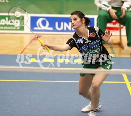 Badminton Bundesliga. ASKOE Kelag Kaernten gegen Traun. Gabi Banova (Kaernten). Klagenfurt, am 28.3.2009.
Foto: Kuess
---
pressefotos, pressefotografie, kuess, qs, qspictures, sport, bild, bilder, bilddatenbank