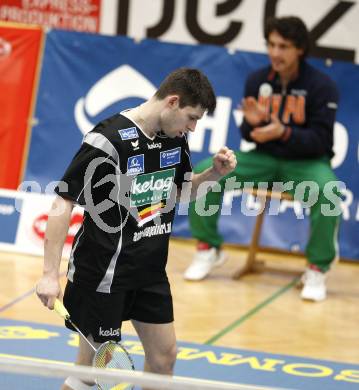 Badminton Bundesliga. ASKOE Kelag Kaernten gegen Traun. Stylian Makarski (Kaernten). Klagenfurt, am 28.3.2009.
Foto: Kuess
---
pressefotos, pressefotografie, kuess, qs, qspictures, sport, bild, bilder, bilddatenbank