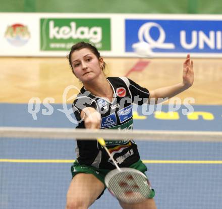 Badminton Bundesliga. ASKOE Kelag Kaernten gegen Traun. Gabi Banova (Kaernten). Klagenfurt, am 28.3.2009.
Foto: Kuess
---
pressefotos, pressefotografie, kuess, qs, qspictures, sport, bild, bilder, bilddatenbank