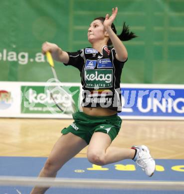 Badminton Bundesliga. ASKOE Kelag Kaernten gegen Traun. Gabi Banova (Kaernten). Klagenfurt, am 28.3.2009.
Foto: Kuess
---
pressefotos, pressefotografie, kuess, qs, qspictures, sport, bild, bilder, bilddatenbank