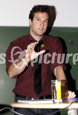 Sportpsychologischer Tag am der UNI Klagenfurt. Markus Rogan. Klagenfurt, am 24.4.2009.
Foto: Kuess 
---
pressefotos, pressefotografie, kuess, qs, qspictures, sport, bild, bilder, bilddatenbank