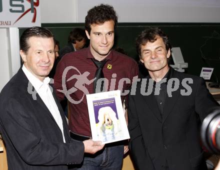 Sportpsychologischer Tag am der UNI Klagenfurt.  Karl Schnabl, Markus Rogan,Thomas Brandauer. Klagenfurt, am 24.4.2009.
Foto: Kuess 
---
pressefotos, pressefotografie, kuess, qs, qspictures, sport, bild, bilder, bilddatenbank