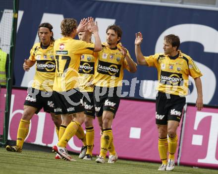 Fussball. Tipp3-Bundesliga. SK Austria Kelag Kaernten gegen SCR Altach. Torjubel Altach. Klagenfurt, 25.4.2009. 
Foto: Kuess

---
pressefotos, pressefotografie, kuess, qs, qspictures, sport, bild, bilder, bilddatenbank