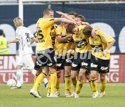 Fussball. Tipp3-Bundesliga. SK Austria Kelag Kaernten gegen SCR Altach. Torjubel Altach. Klagenfurt, 25.4.2009. 
Foto: Kuess

---
pressefotos, pressefotografie, kuess, qs, qspictures, sport, bild, bilder, bilddatenbank