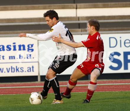 Fussball Regionalliga, WAC/St. Andrae gegen Voitsberg. Kirisits Michael (WAC), Karner Mario (Voitsberg). Wolfsberg, 30.4.2009. 
Foto: Kuess

---
pressefotos, pressefotografie, kuess, qs, qspictures, sport, bild, bilder, bilddatenbank