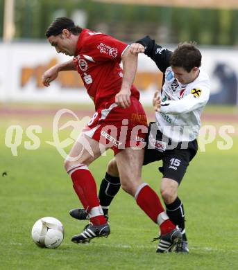 Fussball Regionalliga, WAC/St. Andrae gegen Voitsberg. Schenk Philipp (WAC), Hoeller Hannes (Voitsberg). Wolfsberg, 30.4.2009. 
Foto: Kuess

---
pressefotos, pressefotografie, kuess, qs, qspictures, sport, bild, bilder, bilddatenbank