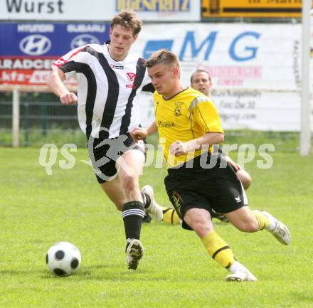 Fussball 1. Klasse B. SV Falle Maria Gail gegen ESV Admira Villach. Branko Hrvacanin (Maria Gail), Daniel Aichholzer (Admira Villach). Maria Gail, am 3.5.2009.
Foto: Kuess
---
pressefotos, pressefotografie, kuess, qs, qspictures, sport, bild, bilder, bilddatenbank