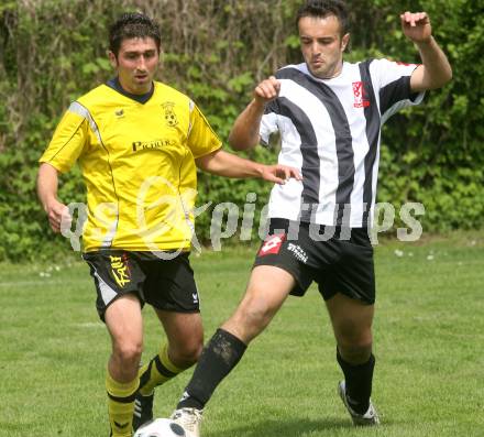 Fussball 1. Klasse B. SV Falle Maria Gail gegen ESV Admira Villach. Kujtim Mehmetaj (Maria Gail), Pero Bilanovic (Admira Villach). Maria Gail, am 3.5.2009.
Foto: Kuess
---
pressefotos, pressefotografie, kuess, qs, qspictures, sport, bild, bilder, bilddatenbank