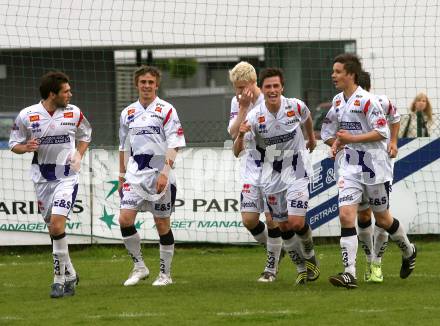 Fussball Regionalliga. SAK gegen St. Florian. Torjubel SAK. Klagenfurt, 2.5.2009. 
Foto: Kuess

---
pressefotos, pressefotografie, kuess, qs, qspictures, sport, bild, bilder, bilddatenbank