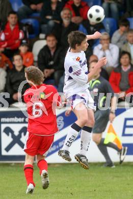 Fussball Regionalliga. SAK gegen St. Florian.  Lausegger Patrick (SAK), Lachmayr Patrick (St. Florian). Klagenfurt, 2.5.2009. 
Foto: Kuess

---
pressefotos, pressefotografie, kuess, qs, qspictures, sport, bild, bilder, bilddatenbank