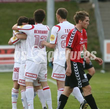 Fussball. Regionalliga. SV Feldkirchen gegen GAK. Torjubel (GAK). Feldkirchen, 8.5.2009. 
Foto: Kuess 

---
pressefotos, pressefotografie, kuess, qs, qspictures, sport, bild, bilder, bilddatenbank