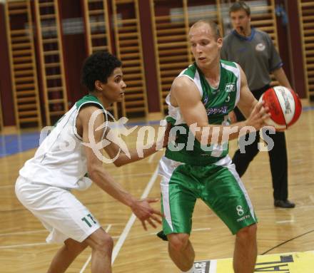 Basketball Kaerntner Liga. Finale. Woerthersee Piraten gegen KOS. Simon Bachlechner (Piraten), Davor Sattler (KOS). Klagenfurt, am 10.5.2009.
Foto: Kuess
---
pressefotos, pressefotografie, kuess, qs, qspictures, sport, bild, bilder, bilddatenbank