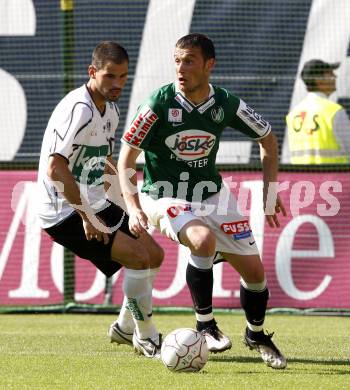 Fussball. Tipp3-Bundesliga. SK Austria Kelag Kaernten gegen SV Josko Ried. Oliver Pusztai (Austria Kaernten), Hamdi Salihi (Ried).  Klagenfurt, 21.5.2009. 
Foto: Kuess

---
pressefotos, pressefotografie, kuess, qs, qspictures, sport, bild, bilder, bilddatenbank