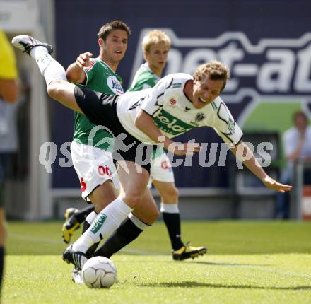 Fussball. Tipp3-Bundesliga. SK Austria Kelag Kaernten gegen SV Josko Ried. Schumacher, (Austria Kaernten), Martin Stocklasa (Ried).  Klagenfurt, 21.5.2009. 
Foto: Kuess

---
pressefotos, pressefotografie, kuess, qs, qspictures, sport, bild, bilder, bilddatenbank