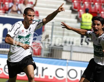 Fussball. Tipp3-Bundesliga. SK Austria Kelag Kaernten gegen SV Josko Ried. Torjubel Oliver Pusztai (Austria Kaernten).  Klagenfurt, 21.5.2009. 
Foto: Kuess

---
pressefotos, pressefotografie, kuess, qs, qspictures, sport, bild, bilder, bilddatenbank