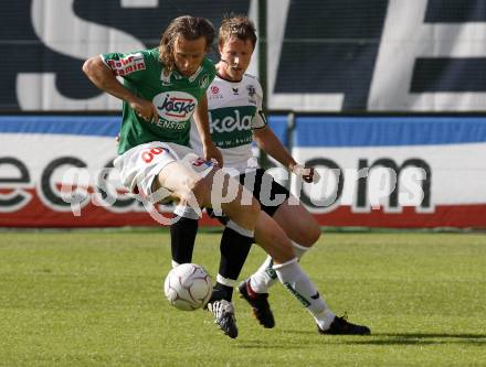 Fussball. Tipp3-Bundesliga. SK Austria Kelag Kaernten gegen SV Josko Ried. Thomas Riedl, (Austria Kaernten), Stefan Lexa (Ried).  Klagenfurt, 21.5.2009. 
Foto: Kuess

---
pressefotos, pressefotografie, kuess, qs, qspictures, sport, bild, bilder, bilddatenbank