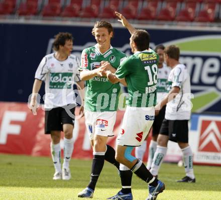 Fussball. Tipp3-Bundesliga. SK Austria Kelag Kaernten gegen SV Josko Ried. Torjubel Ried.  Klagenfurt, 21.5.2009. 
Foto: Kuess

---
pressefotos, pressefotografie, kuess, qs, qspictures, sport, bild, bilder, bilddatenbank