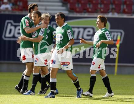 Fussball. Tipp3-Bundesliga. SK Austria Kelag Kaernten gegen SV Josko Ried. Torjubel Ried.  Klagenfurt, 21.5.2009. 
Foto: Kuess

---
pressefotos, pressefotografie, kuess, qs, qspictures, sport, bild, bilder, bilddatenbank