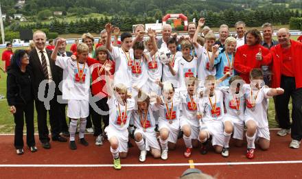 Fussball. Schuelerliga Finale. Spiel um Platz 1.  BG Lerchenfeld gegen SHS Spittal/Drau. Jubel (SHS Spittal). Wolfsberg, am 4.6.2009.
Foto: Kuess
---
pressefotos, pressefotografie, kuess, qs, qspictures, sport, bild, bilder, bilddatenbank